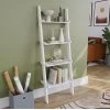 Vida Designs York 4 Tier Ladder Bookcase - White