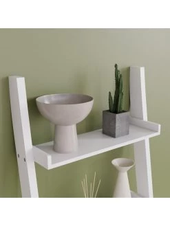 Vida Designs York 4 Tier Ladder Bookcase - White 11 Vida Designs York 4 Tier Ladder Bookcase - White -Home Comprehensive UR5BE SQ5 0000000013 WHITE SLd1