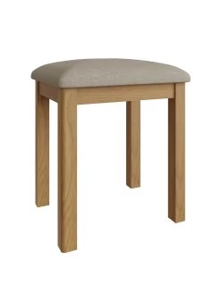 K-Interiors Shelton Part Assembled Solid Wood Dressing Table, Stool And Mirror Set -Home Comprehensive UR7M9 SQ3 0000000138 RUSTIC OAK SLa