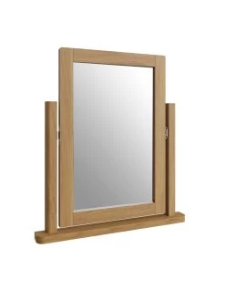 K-Interiors Shelton Part Assembled Solid Wood Dressing Table, Stool And Mirror Set -Home Comprehensive UR7M9 SQ4 0000000138 RUSTIC OAK SLd