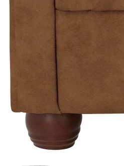 Very Home Chester Chesterfield Leather Look 2 Seater Sofa - Chocolate - FSC® Certified -Home Comprehensive URLHV SQ6 0000000008 CHOCOLATE SLd