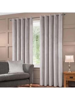 Very Home Otto Velour Eyelet Curtains