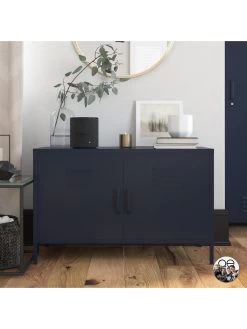 Queer Eye Bradford 2 Door Metal Accent Cabinet - Navy