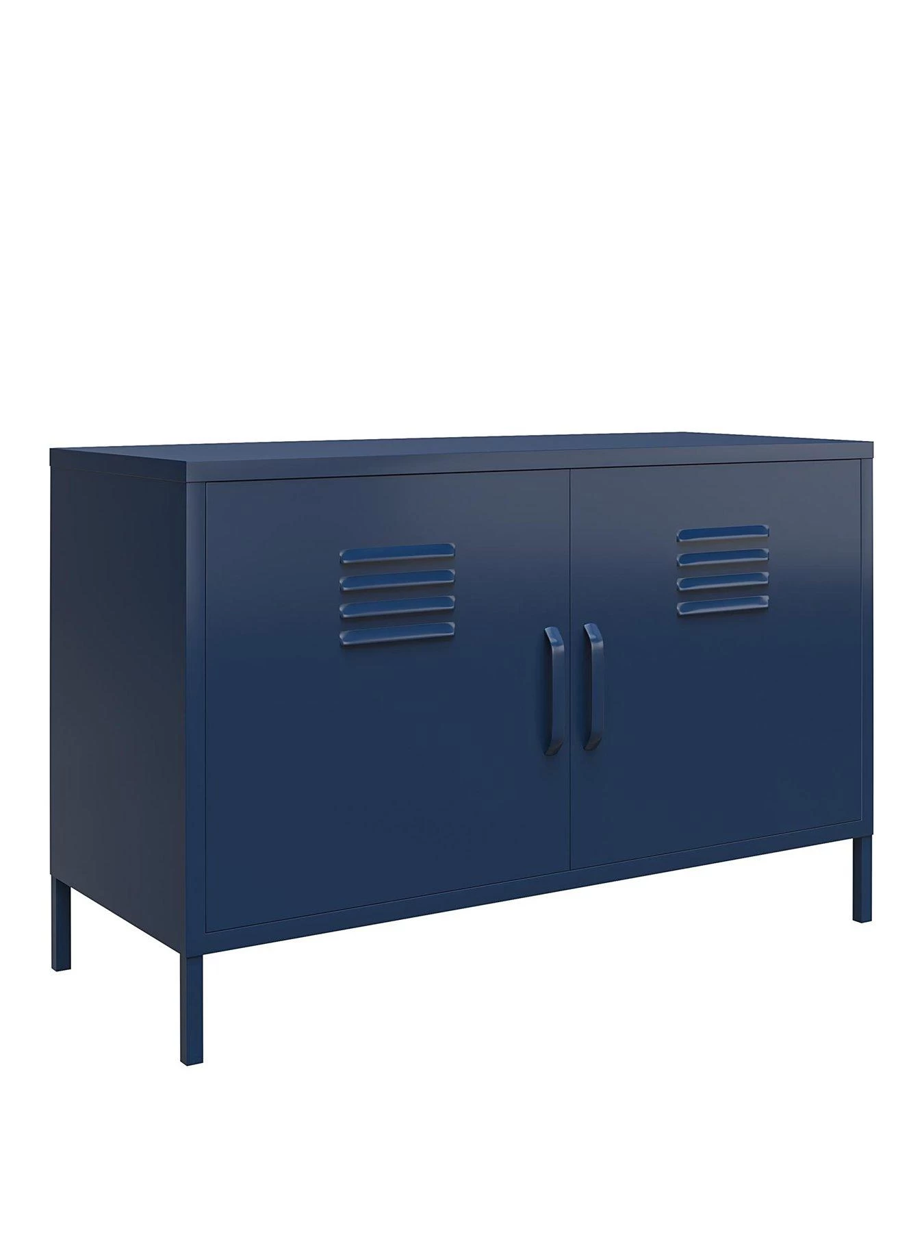 Queer Eye Bradford 2 Door Metal Accent Cabinet - Navy 4 Queer Eye Bradford 2 Door Metal Accent Cabinet - Navy - Image 2