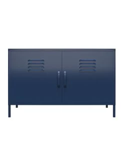 Queer Eye Bradford 2 Door Metal Accent Cabinet - Navy 10 Queer Eye Bradford 2 Door Metal Accent Cabinet - Navy -Home Comprehensive UTFF2 SQ3 0000000048 NAVY SLd