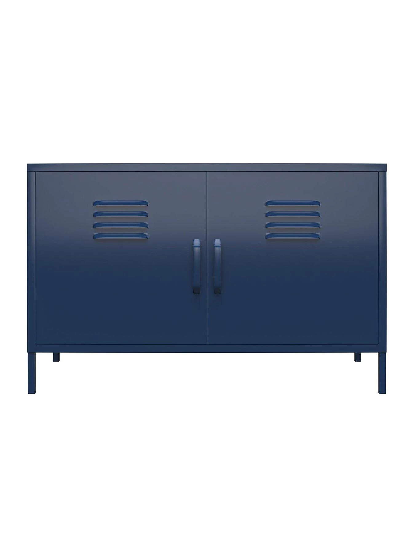 Queer Eye Bradford 2 Door Metal Accent Cabinet - Navy 5 Queer Eye Bradford 2 Door Metal Accent Cabinet - Navy - Image 3