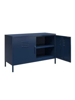 Queer Eye Bradford 2 Door Metal Accent Cabinet - Navy 11 Queer Eye Bradford 2 Door Metal Accent Cabinet - Navy -Home Comprehensive UTFF2 SQ4 0000000048 NAVY SLd1