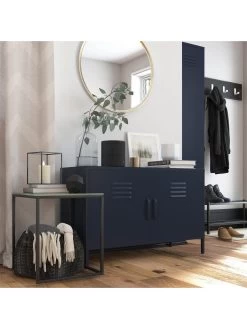 Queer Eye Bradford 2 Door Metal Accent Cabinet - Navy 12 Queer Eye Bradford 2 Door Metal Accent Cabinet - Navy -Home Comprehensive UTFF2 SQ5 0000000048 NAVY SLd2