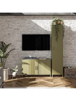 Queer Eye Bradford Single Metal Storage Cabinet - Green