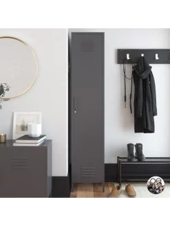 Queer Eye Bradford Single Metal Storage Cabinet - Grey