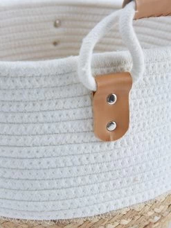 Very Home Set Of 2 Round Cotton/Seagrass Storage Baskets  -Home Comprehensive UTLFD SQ4 0000003010 BROWN WHITE SLd2