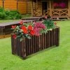 OutSunny Fir Wood Raised Flower Bed 100Lx40Wx40Hcms 2 OutSunny Fir Wood Raised Flower Bed 100Lx40Wx40Hcms -Home Comprehensive UTS9X SQ1 0000000088 NO COLOR SLf