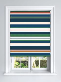 Very Home Retro Stripe Printed Blackout Roller Blind