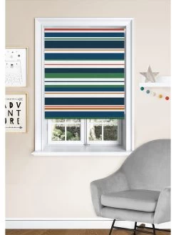 Very Home Retro Stripe Printed Blackout Roller Blind -Home Comprehensive UTWBK SQ3 0000000029 MULTI SLd1