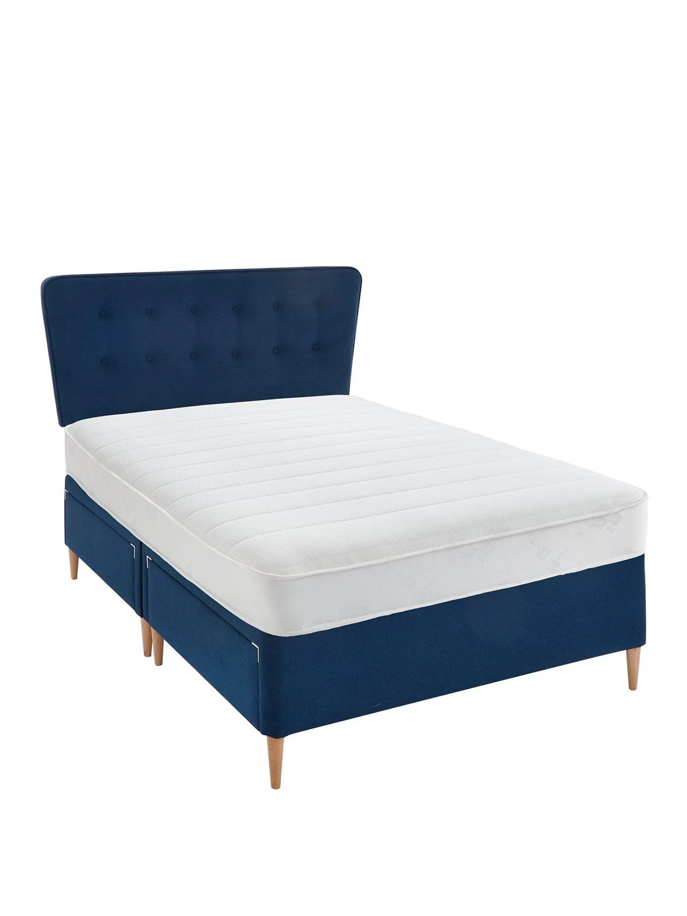 Airsprung Astrid Ortho Divan with Storage Options And Headboard - Navy 4 Airsprung Astrid Ortho Divan with Storage Options And Headboard - Navy - Image 2