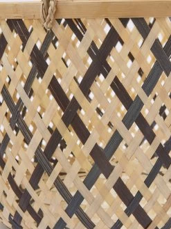 Very Home Set Of 2 Bamboo Woven Storage Baskets  -Home Comprehensive UUU6B SQ5 0000000894 BROWN BLACK SLd3