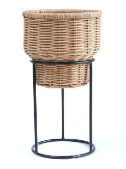 Very Home Rattan Planter On Metal Stand 9 Very Home Rattan Planter On Metal Stand -Home Comprehensive UUU6W SQ3 0000001277 LIGHT BROWN SLd1
