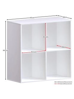 Vida Designs Durham 2 X 2 Cube Storage Unit - White -Home Comprehensive UVJ5S SQ7 0000000013 WHITE DGy