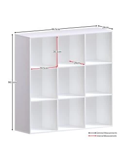 Vida Designs Durham 3 X 3 Cube Storage Unit - White 13 Vida Designs Durham 3 X 3 Cube Storage Unit - White -Home Comprehensive UVJ64 SQ7 0000000013 WHITE DGy