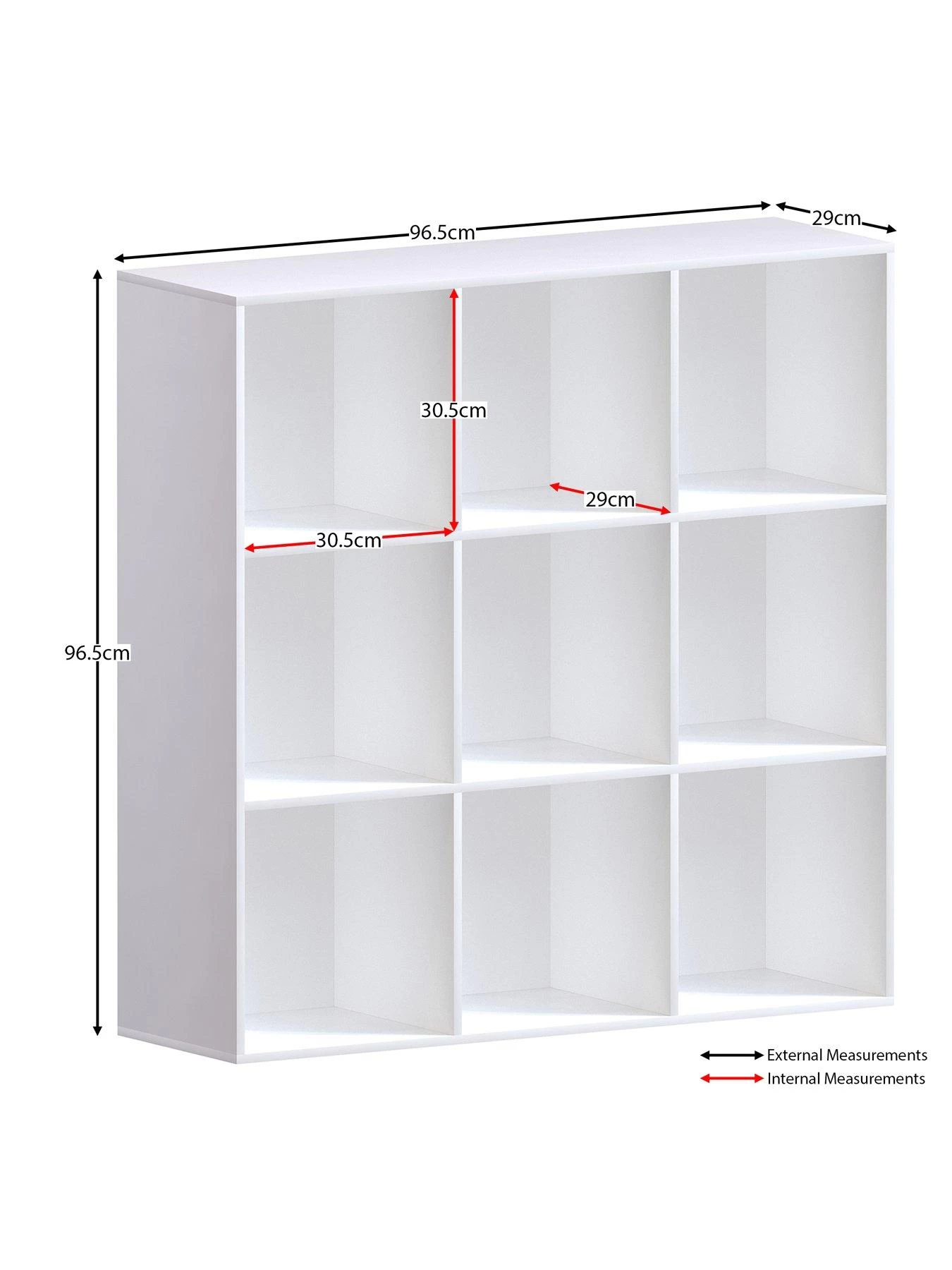 Vida Designs Durham 3 X 3 Cube Storage Unit - White 8 Vida Designs Durham 3 X 3 Cube Storage Unit - White - Image 6