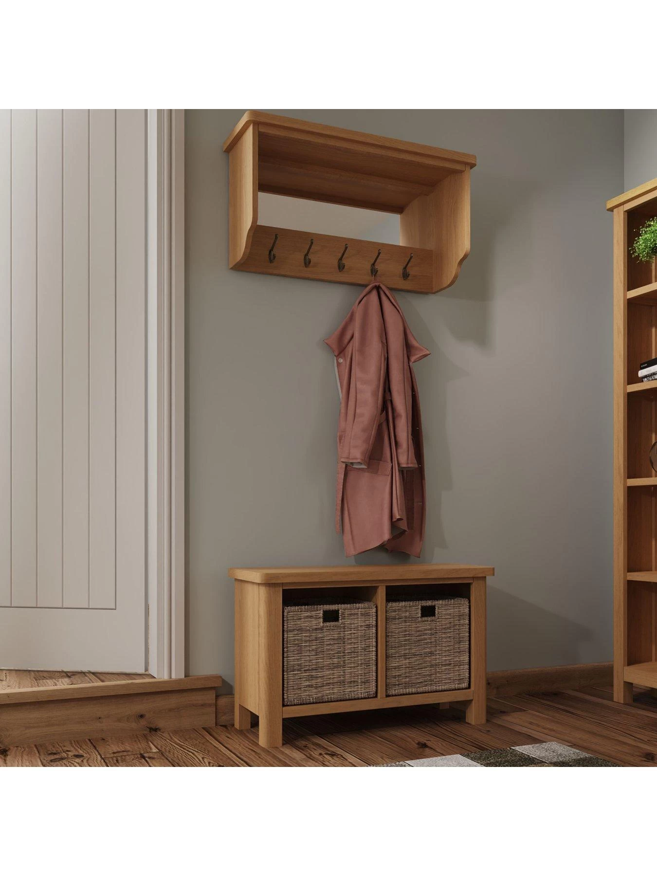 K-Interiors Shelton Ready Assembled Solid Wood Hall Bench Top 4 K-Interiors Shelton Ready Assembled Solid Wood Hall Bench Top - Image 2