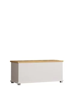 Vida Designs Arlington Storage Ottoman - White/Oak