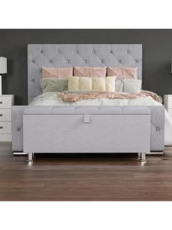 Vida Designs Valencia Fabric Storage Ottoman - Light Grey 11 Vida Designs Valencia Fabric Storage Ottoman - Light Grey -Home Comprehensive UWMSU SQ4 0000000215 LIGHT GREY SLd