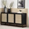 Julian Bowen Padstow 3 Door Sideboard - Black 2 Julian Bowen Padstow 3 Door Sideboard - Black -Home Comprehensive UX3MV SQ1 0000000004 BLACK RSr