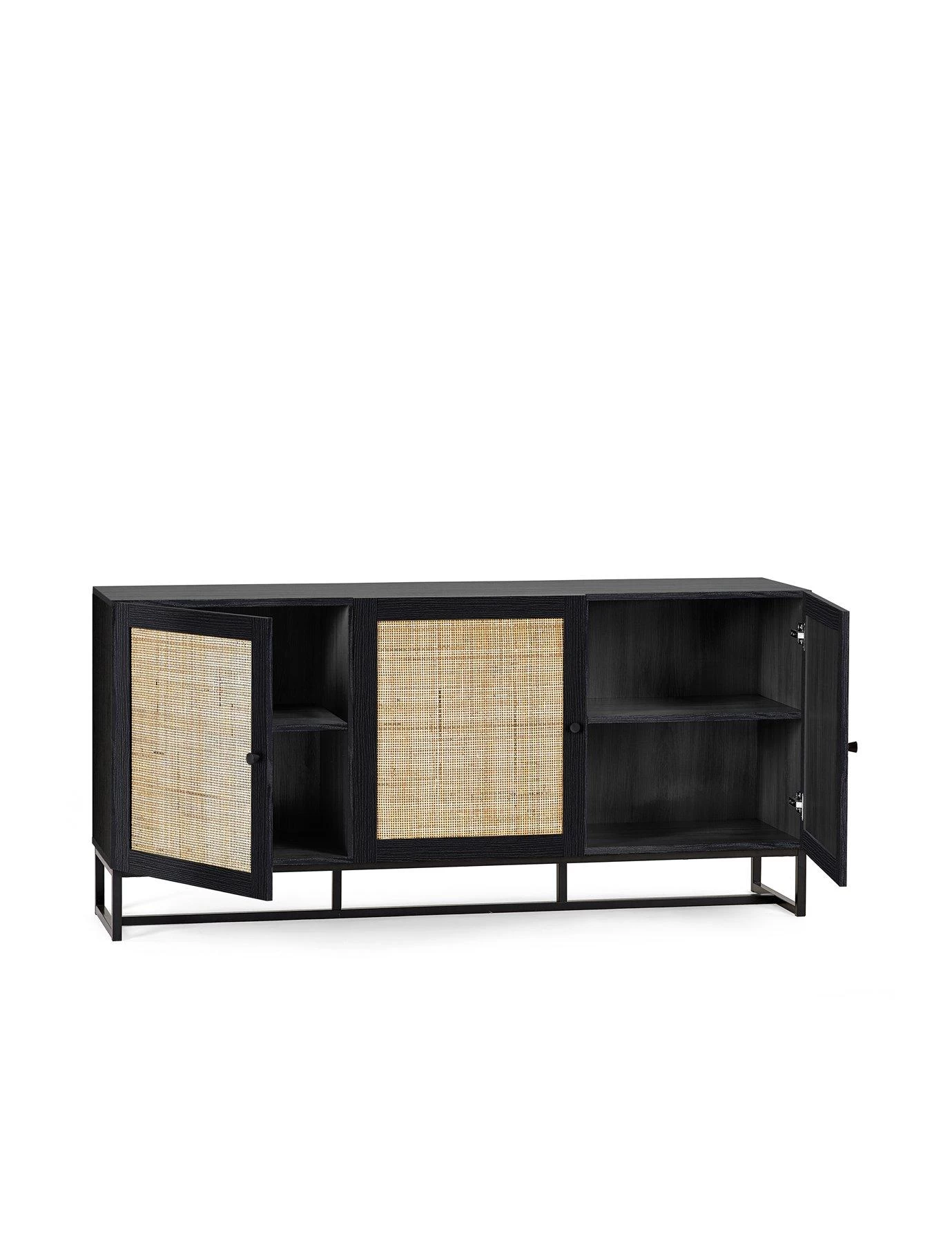 Julian Bowen Padstow 3 Door Sideboard - Black 6 Julian Bowen Padstow 3 Door Sideboard - Black - Image 4