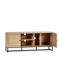 Julian Bowen Padstow TV Unit - Fits up To 55 Inch TV - Oak -Home Comprehensive UX3MY SQ4 0000000006 OAK SLd