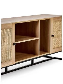 Julian Bowen Padstow TV Unit - Fits up To 55 Inch TV - Oak -Home Comprehensive UX3MY SQ5 0000000006 OAK SLd1