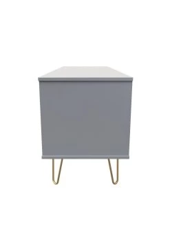 SWIFT Cube Ready Assembled 4 Drawer Low TV Unit - Fits Up To To 50 Inch TV - Grey - FSC® Certified 11 SWIFT Cube Ready Assembled 4 Drawer Low TV Unit - Fits Up To To 50 Inch TV - Grey - FSC® Certified -Home Comprehensive UY6B4 SQ4 0000000005 GREY SLd