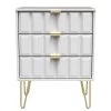 SWIFT Cube Ready Assembled 3 Drawer Midi Sideboard - White - FSC® Certified -Home Comprehensive UY6B8 SQ1 0000000013 WHITE SLf