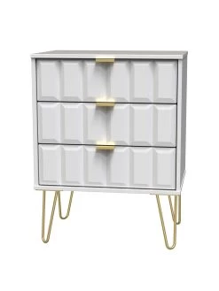 SWIFT Cube Ready Assembled 3 Drawer Midi Sideboard - White - FSC® Certified 10 SWIFT Cube Ready Assembled 3 Drawer Midi Sideboard - White - FSC® Certified -Home Comprehensive UY6B8 SQ3 0000000013 WHITE SLa