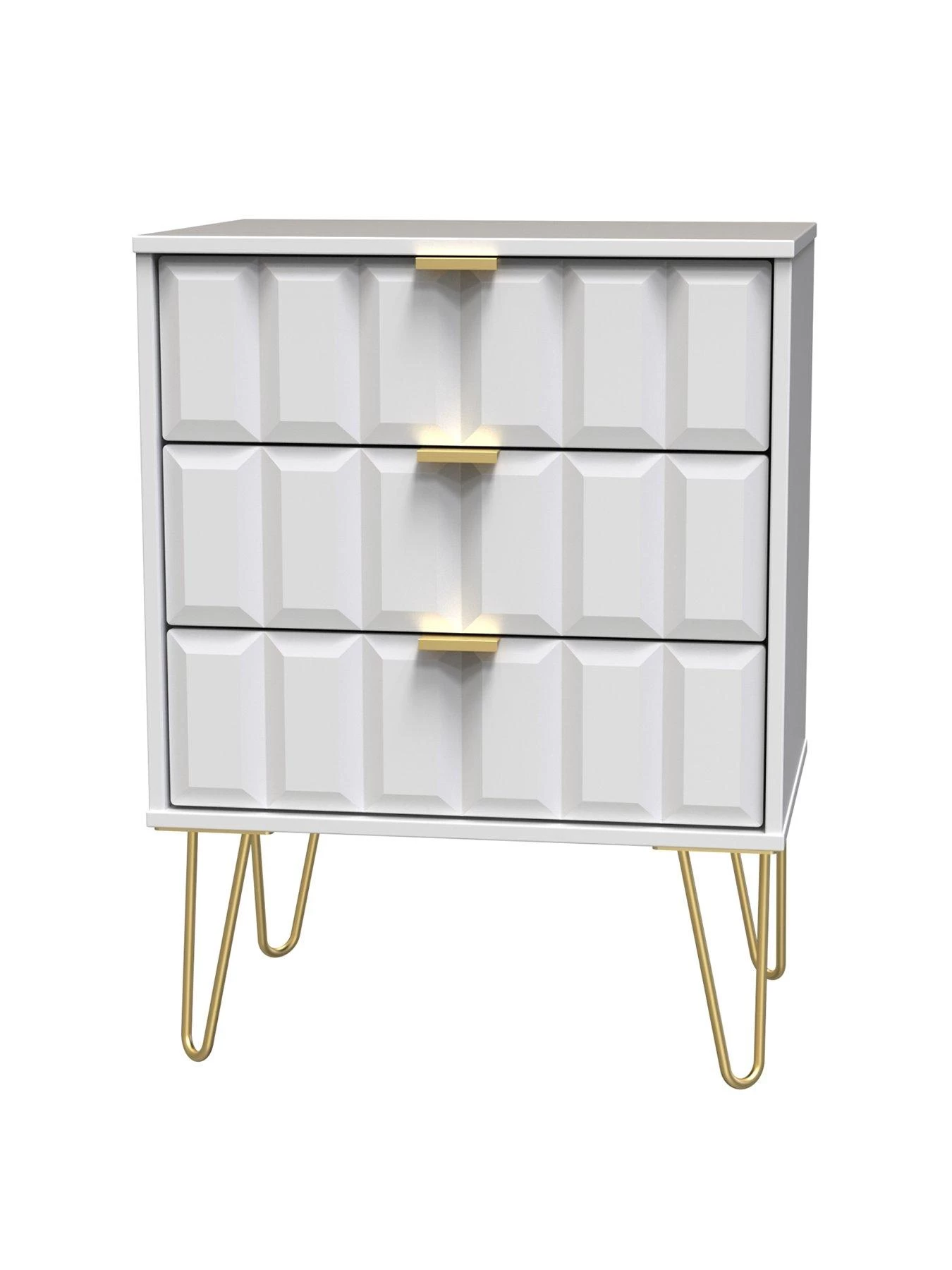 SWIFT Cube Ready Assembled 3 Drawer Midi Sideboard - White - FSC® Certified 4 SWIFT Cube Ready Assembled 3 Drawer Midi Sideboard - White - FSC® Certified - Image 2