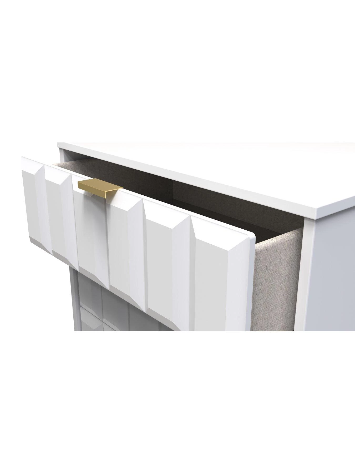 SWIFT Cube Ready Assembled 3 Drawer Midi Sideboard - White - FSC® Certified 6 SWIFT Cube Ready Assembled 3 Drawer Midi Sideboard - White - FSC® Certified - Image 4