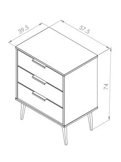 SWIFT Cube Ready Assembled 3 Drawer Midi Sideboard - White - FSC® Certified 14 SWIFT Cube Ready Assembled 3 Drawer Midi Sideboard - White - FSC® Certified -Home Comprehensive UY6B8 SQ7 0000000013 WHITE DGy