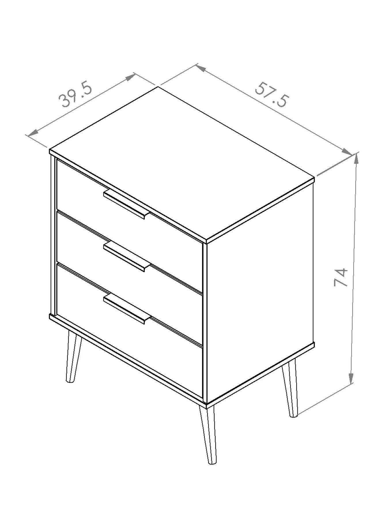 SWIFT Cube Ready Assembled 3 Drawer Midi Sideboard - White - FSC® Certified 8 SWIFT Cube Ready Assembled 3 Drawer Midi Sideboard - White - FSC® Certified - Image 6
