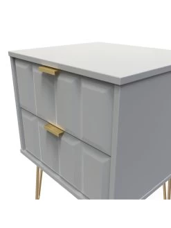 SWIFT Cube Ready Assembled 2 Drawer Bedside Chest - FSC® Certified 13 SWIFT Cube Ready Assembled 2 Drawer Bedside Chest - FSC® Certified -Home Comprehensive UY6HN SQ5 0000000005 GREY SLd1
