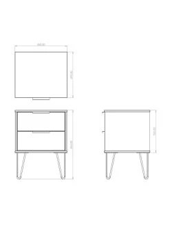 SWIFT Cube Ready Assembled 2 Drawer Bedside Chest - FSC® Certified 15 SWIFT Cube Ready Assembled 2 Drawer Bedside Chest - FSC® Certified -Home Comprehensive UY6HN SQ7 0000000005 GREY DGy