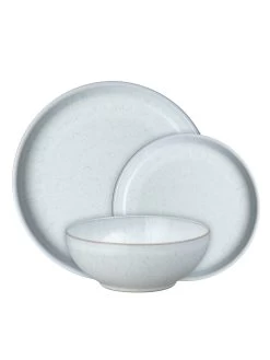Denby White Speckle 12 Piece Dinner Set -Home Comprehensive UYLCM SQ3 0000000013 WHITE SLd1
