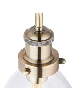 Very Home Jamey Wall Light - Brass -Home Comprehensive UZGN7 SQ4 0000015201 ANTIQUE BRASS CLEAR SLd1