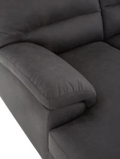 Very Home Danielle Faux Leather Left Hand Chaise Sofa - Black - FSC® Certified -Home Comprehensive UZLRY SQ4 0000000004 BLACK SLd