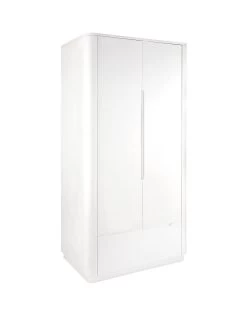 Very Home Gleam Gloss 2 Door, 1 Drawer Wardrobe -Home Comprehensive V24B4 SQ3 0000000013 WHITE SLa