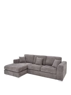 Very Home Maya Left Hand Corner Chaise Sofa - Grey - FSC® Certified -Home Comprehensive V2JZA SQ2 0000000005 GREY SLf