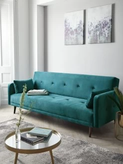 Very Home Cadiz Velvet Sofa Bed - Blue - FSC® Certified