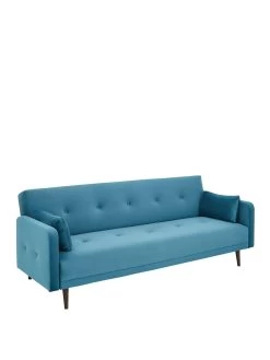 Very Home Cadiz Velvet Sofa Bed - Blue - FSC® Certified -Home Comprehensive V2K5Y SQ4 0000000020 BLUE SLa