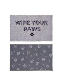 Wipe Your Paws Set Of 2 Doormats