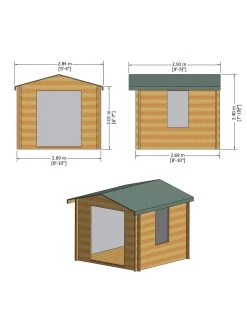 Shire Barnsdale Log Cabin -Home Comprehensive V3JW3 SQ6 0000000088 NO COLOR SLd4