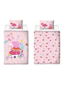 Peppa Pig Magic Single Duvet Cover Set - Pink -Home Comprehensive V3MLG SQ4 0000000063 PINK SLd1